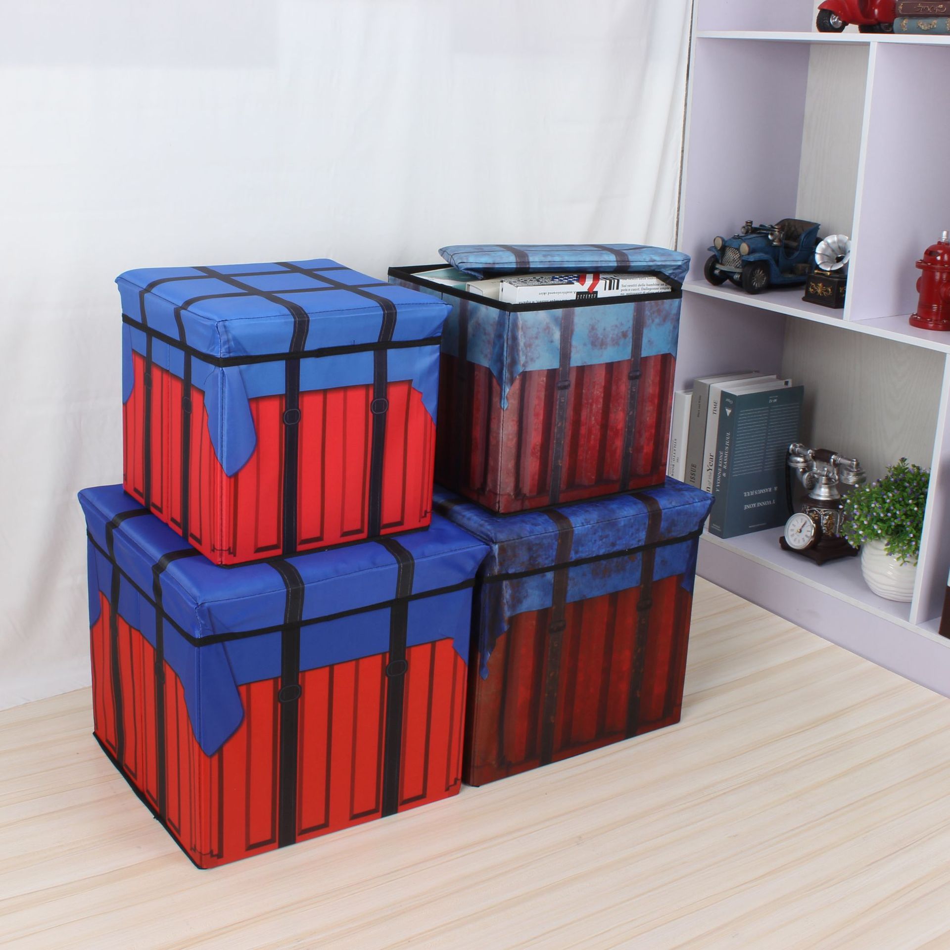 源头工厂定制绝地求生大逃杀空投箱 折叠吃鸡游戏可坐人储物凳子