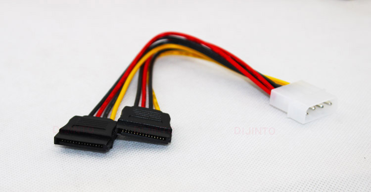 sata电源线1分2 一ide4pin电源公转15pin母二头sata串口电源线