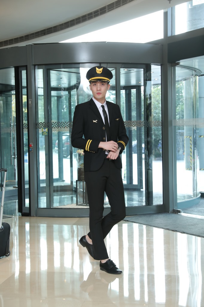 职业西装套装国航机长飞行员空少航空制服男装主管经理酒店工作服