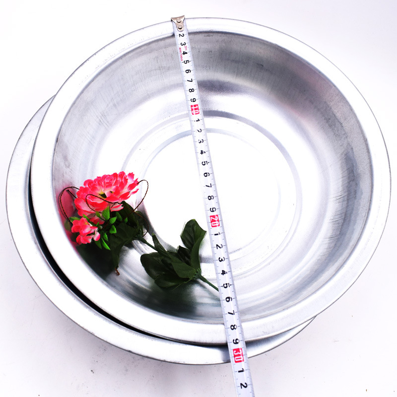 镀锌铁盆家用老式中号圆形29cm小铁盆可做赠品2元店货源地摊批发