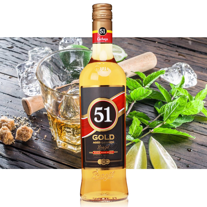 原装进口洋酒 卡察沙/卡萨莎51金装甘蔗酒朗姆酒 700ml