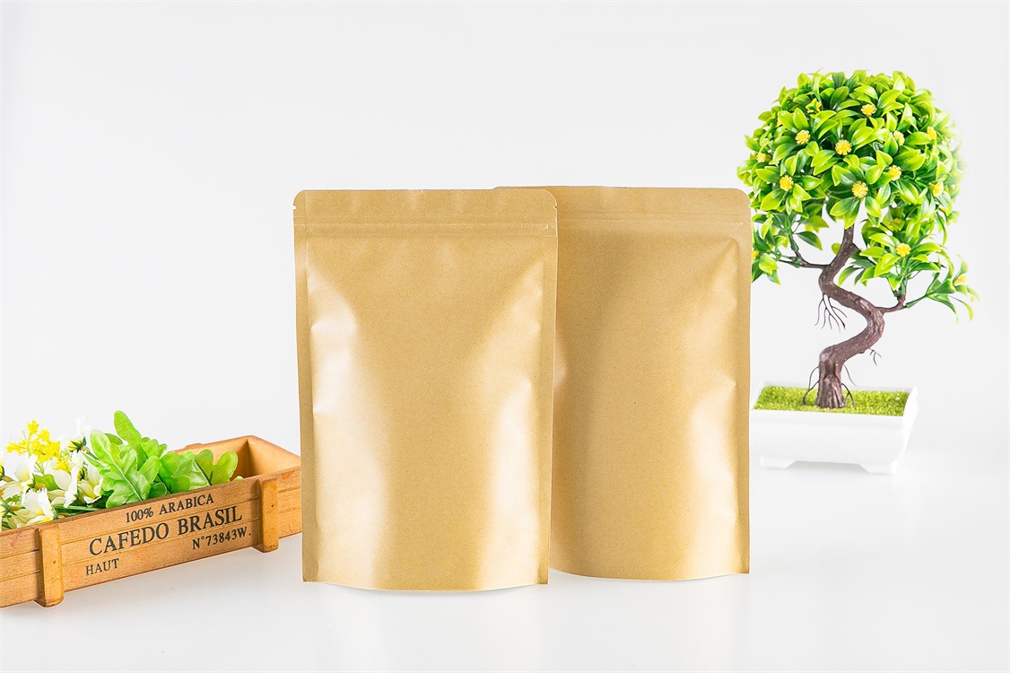 牛皮纸自立自封袋内镀铝箔袋 茶叶干果食品防潮包装袋 可定做印刷