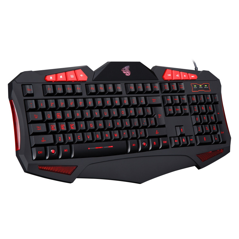 冰甲工厂bk02多媒体游戏键盘支持背光七色 私模厂家直销oem定制