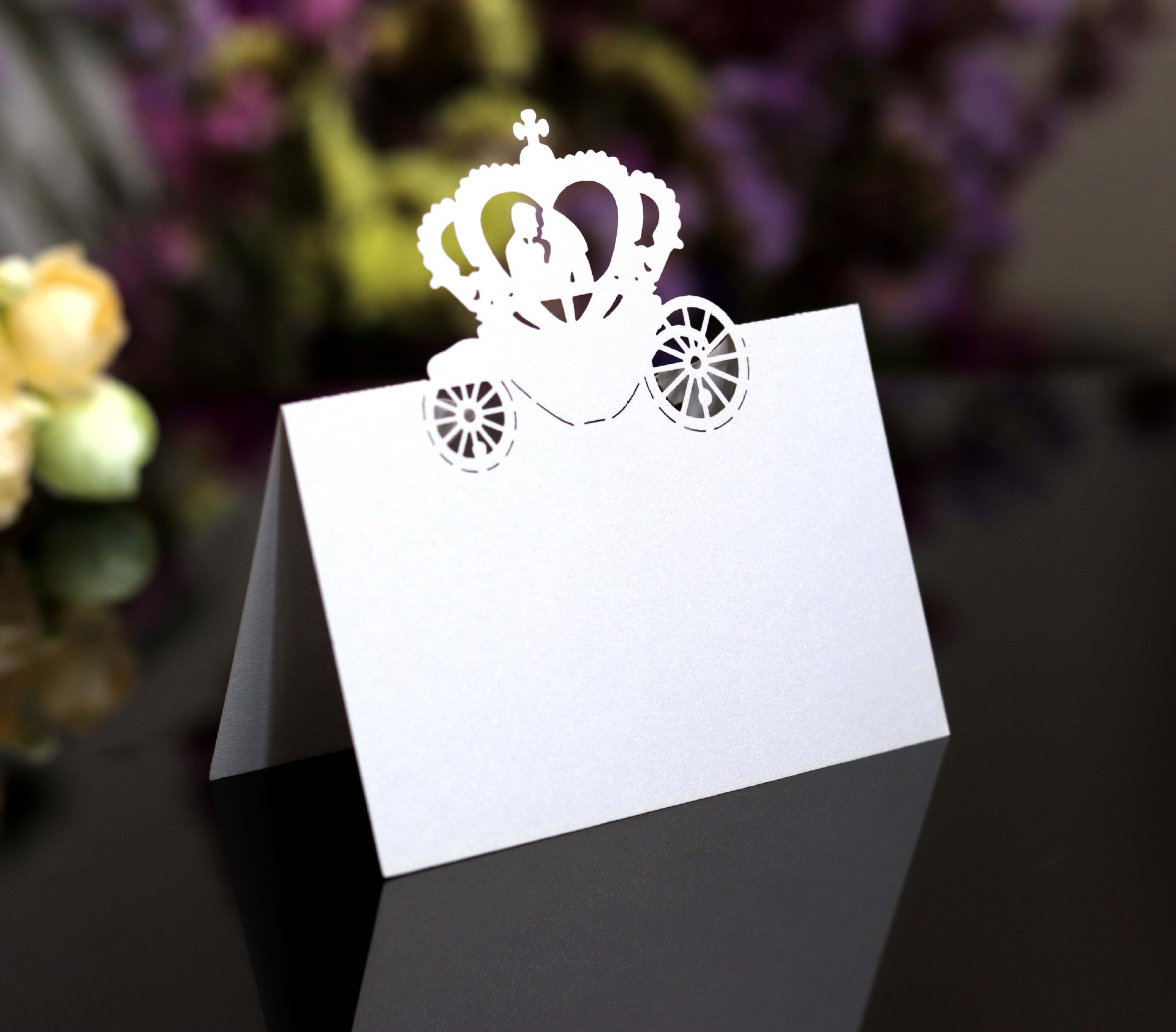 外贸出口亚马逊镂空桌位卡立体座位卡婚车签到台婚礼桌卡结婚台卡