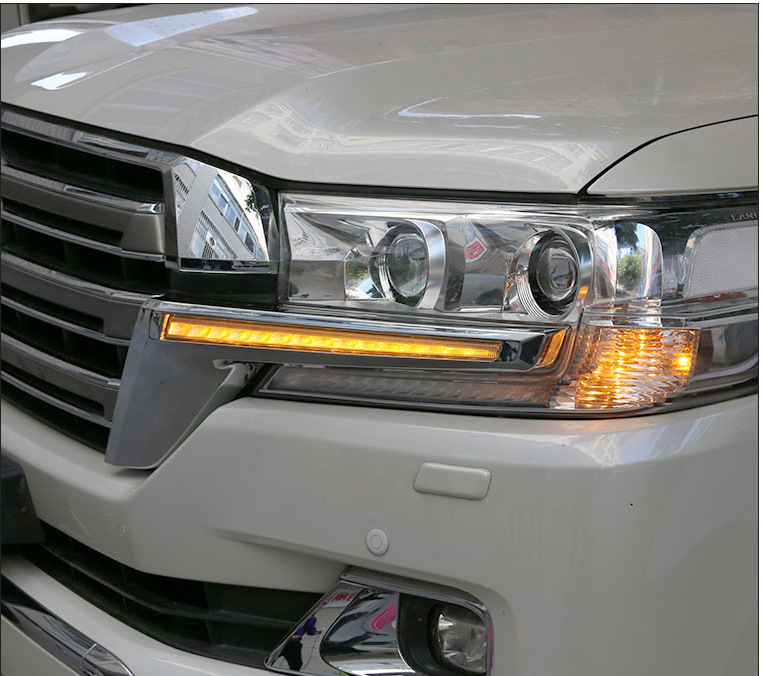 丰田兰德酷路泽改装16-17陆巡大灯总成流水led转向灯land cruiser