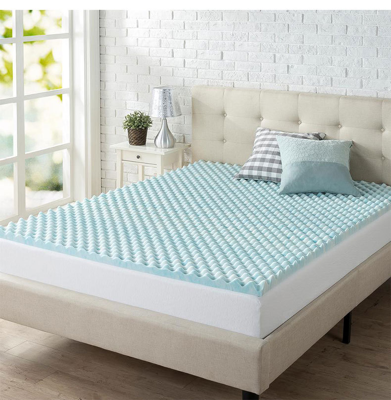 工厂直销 波浪按摩凝胶记忆棉床垫 聚氨酯海绵 亚马逊爆款家居oem