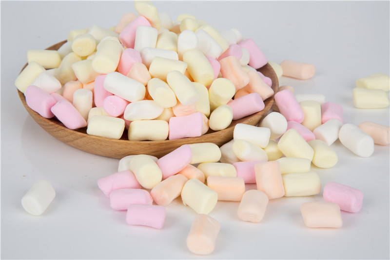 多彩棉花糖心形爱心花朵彩色小圆柱蛋糕装饰烘焙咖啡伴侣500g/1kg