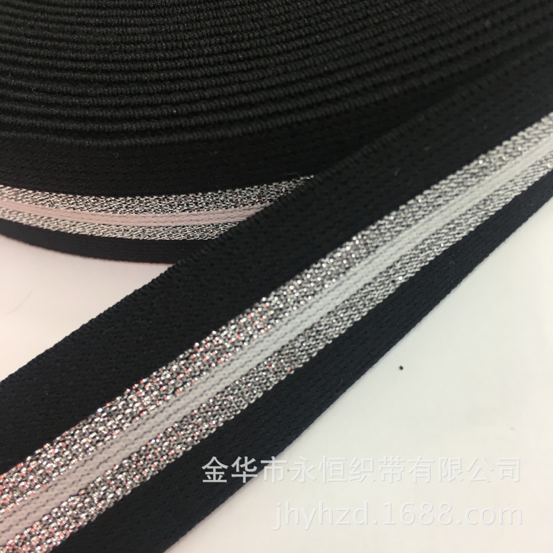 Factory Direct Sales Spot Supply 2. 5cm Nylon Brushed Silver Silk Elastic Band Headband Tulle Skirt Elastic