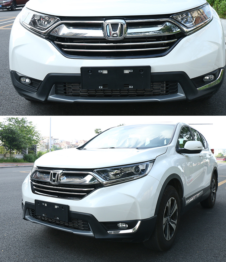 适用于17款本田crv中网饰条 前中网亮条不锈钢装饰亮框专用改装