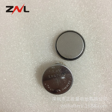 znl 3.7v扣式可充电锂离子电池lir2430纽扣电池 3.6v 锂电池