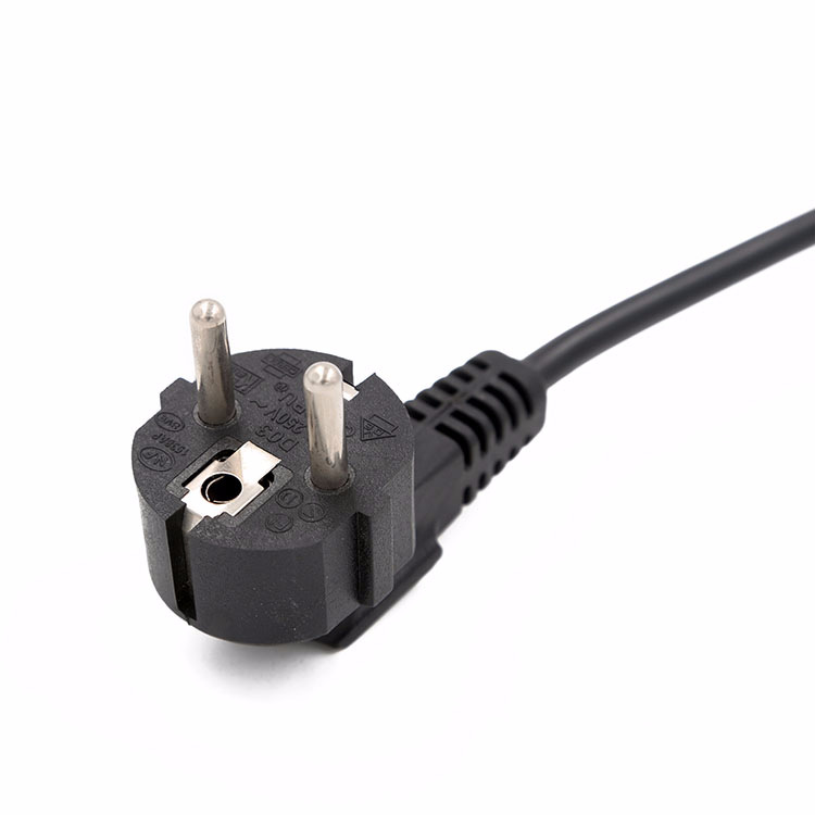 欧式插头电源线 二极电源插头 欧标认证欧式电源插头 电源线插头