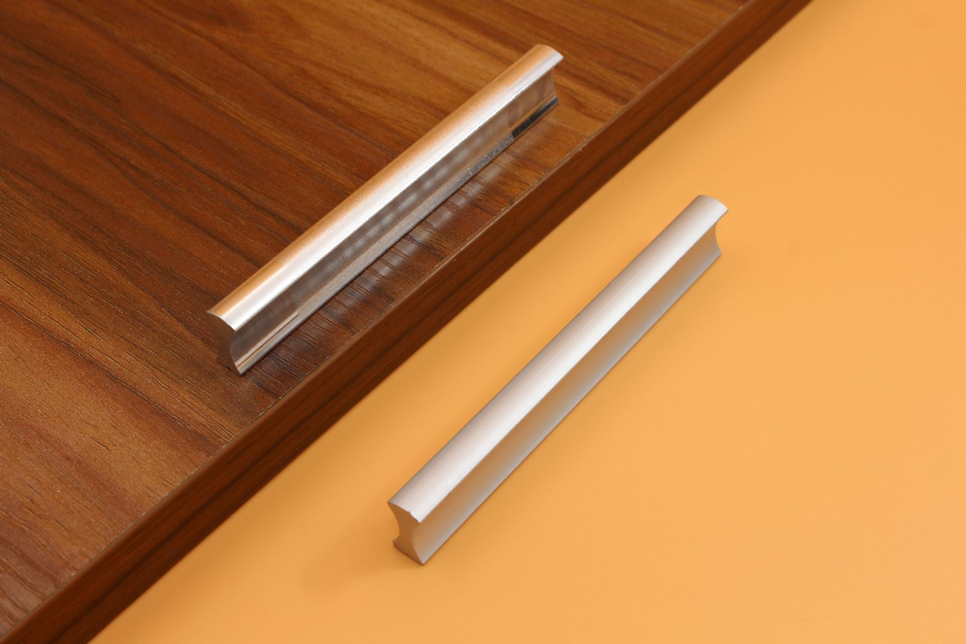 黑色简约铝合金直条一字形实心拉手橱柜门抽屉衣柜门把手五金配件