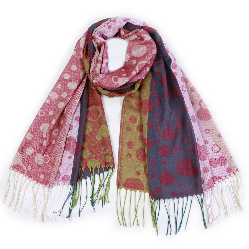 外贸人棉提花围巾空调流苏提花披巾女临安厂家一件代发流苏围巾