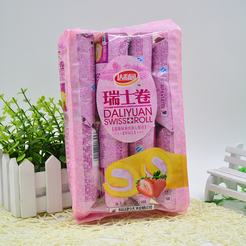 达利园瑞士卷香蕉 草莓味 香橙味 抹茶味 巧克力160克