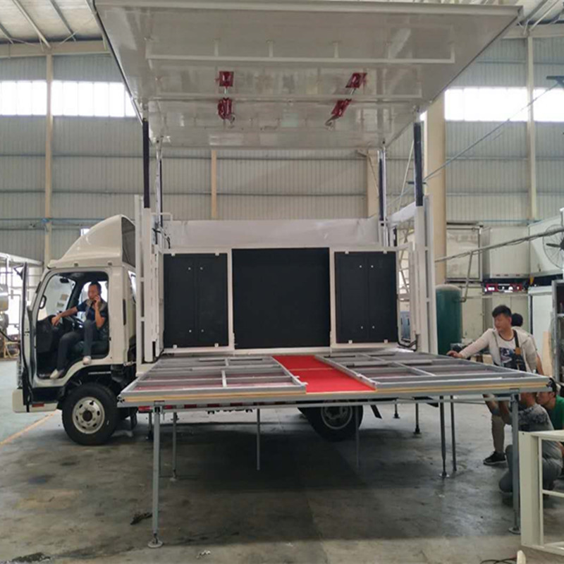 厂家生产改装各种专用舞台车 新款福田h2汽车移动舞台车报价
