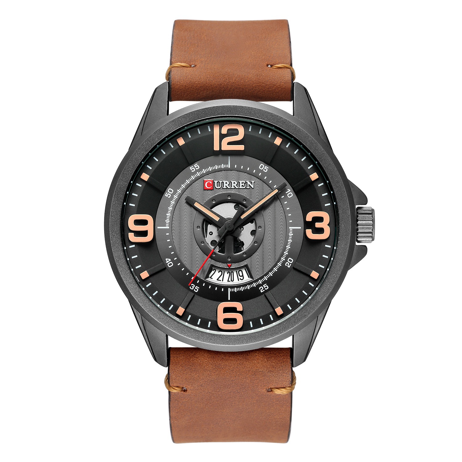 curren/卡瑞恩8305男士手表 皮带男士手表 日历男表 运动防水男表