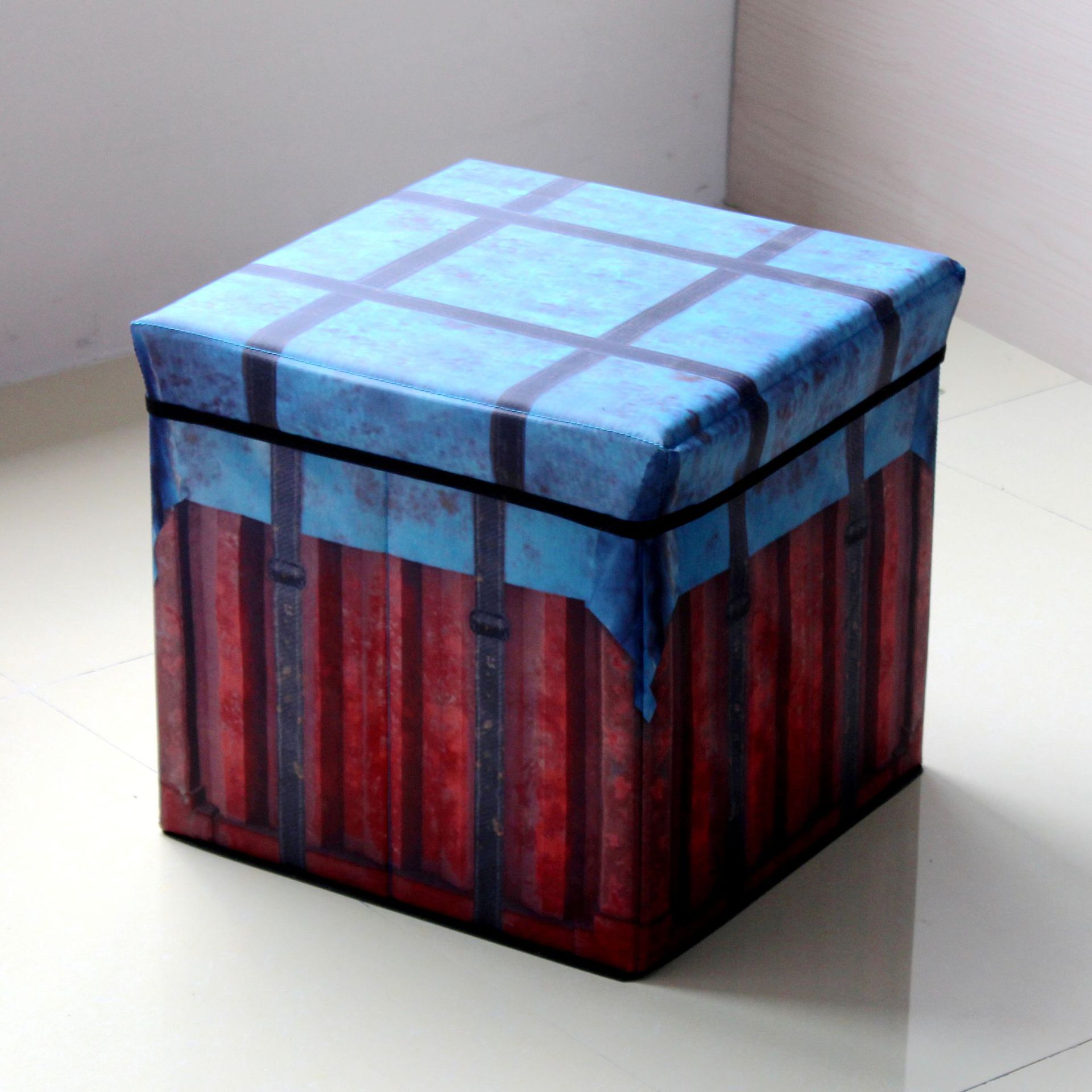 厂家直供大号绝地求生空投箱 吃鸡游戏38*38*38逼真版空投收纳凳