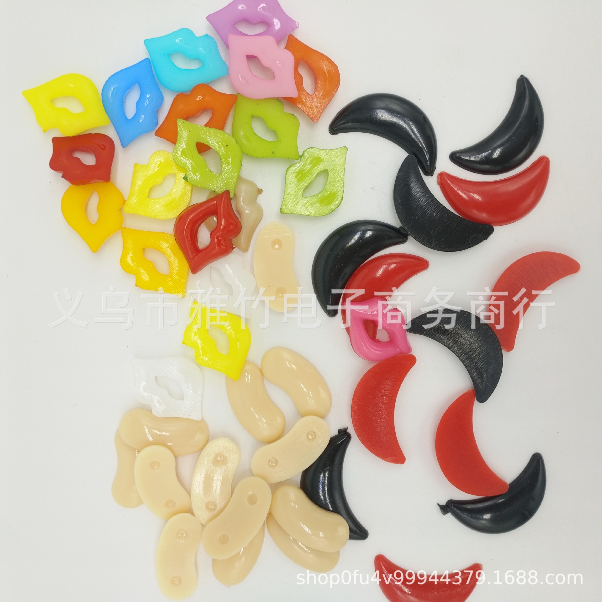 Mixed Color Handmade DIY Small Mouth Ears, Multicolor, Spot Animal Mouth Ears