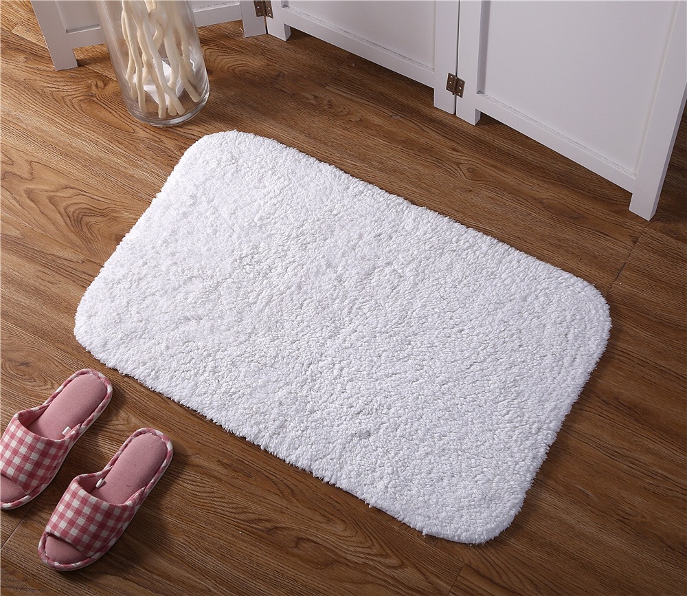 五星级酒店浴室防滑垫加厚吸水地巾卫生间卧室纯棉长毛地垫定制