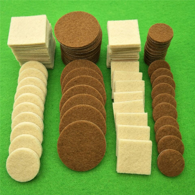 供应毛粘垫 家具桌椅保护脚垫 自粘毛毡绒布防刮花脚垫