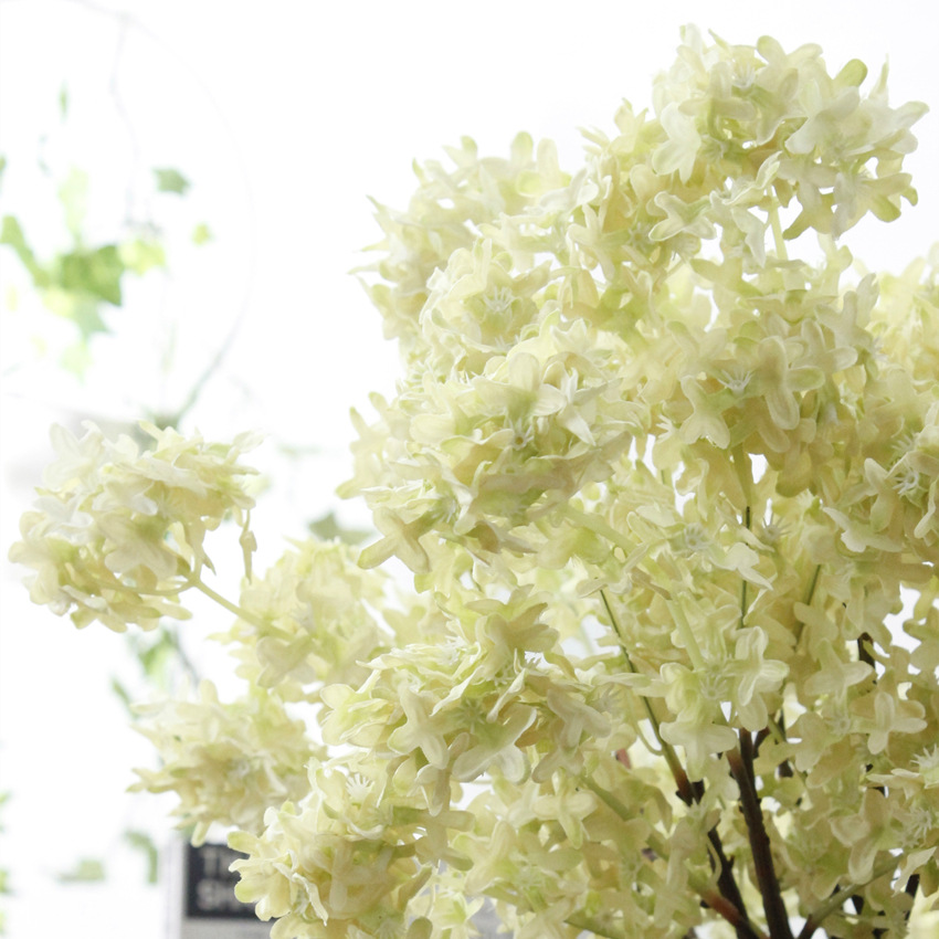 仿真花小丁香拉丝花 假花十字花 家居装饰 库存 配材
