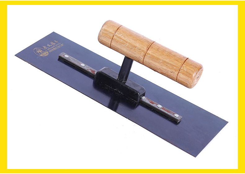 厂家直销 烤蓝板木质抹子 九盾五金多种规格不锈钢 木柄抹子