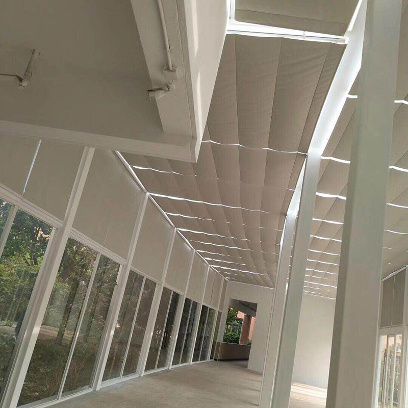 天棚帘天窗定做 手动电动遮阳帘阳光房办公室遮阳帘定制厂家直销
