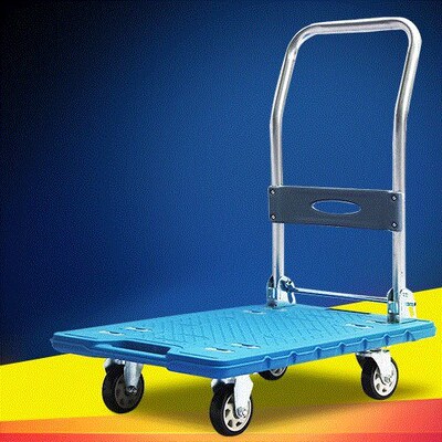 搬运小拖车万向轮便携折叠推车载重王拉杆行李车家用平板拉货车