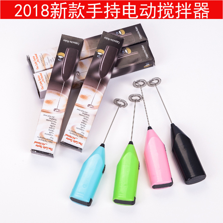 Factory Direct Sales New Mini Electric Whisk Milk Frother Milk Bubbler Kitchen Handheld Coffee Blender