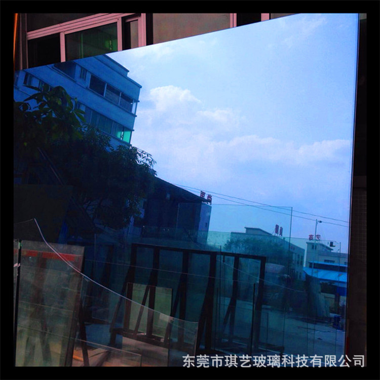 批发促销蓝玻有色玻璃福特蓝镀膜海洋蓝镀膜玻璃专业加工定制