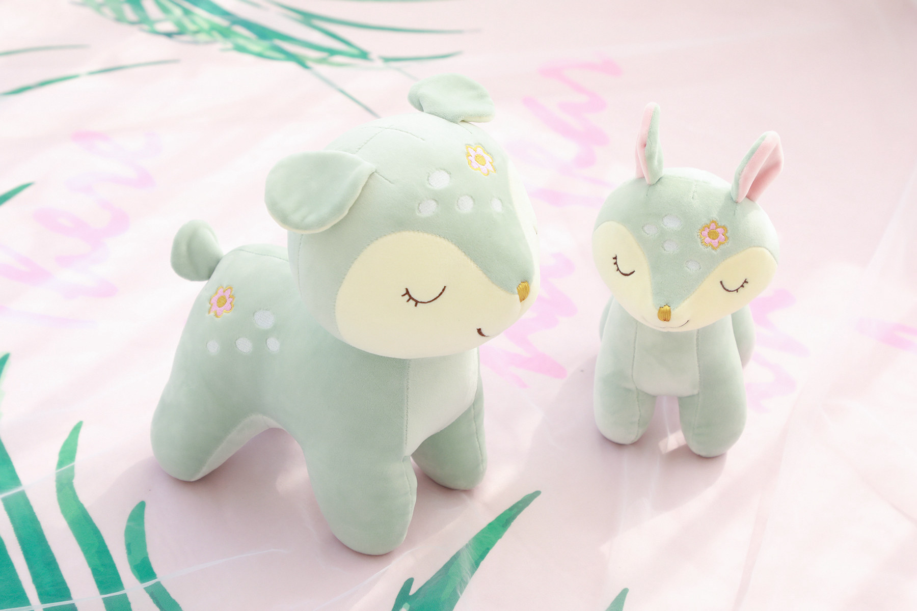 卡通梦幻梅花鹿公仔毛绒玩具可爱小鹿布娃娃少女心玩偶 抓机娃娃
