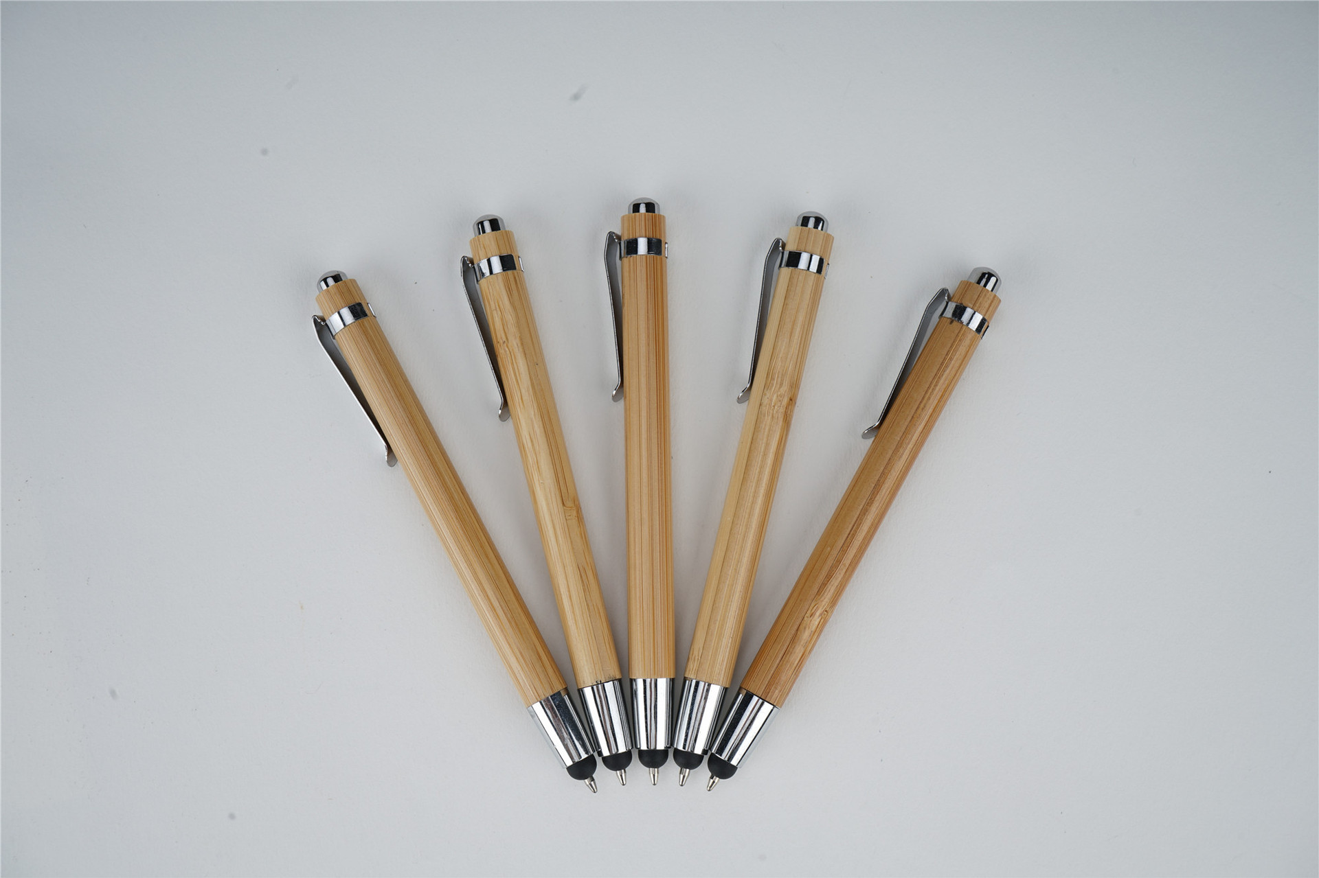 竹子笔环保竹杆笔触控笔可定制专门logo竹管广告礼品笔竹木圆珠笔