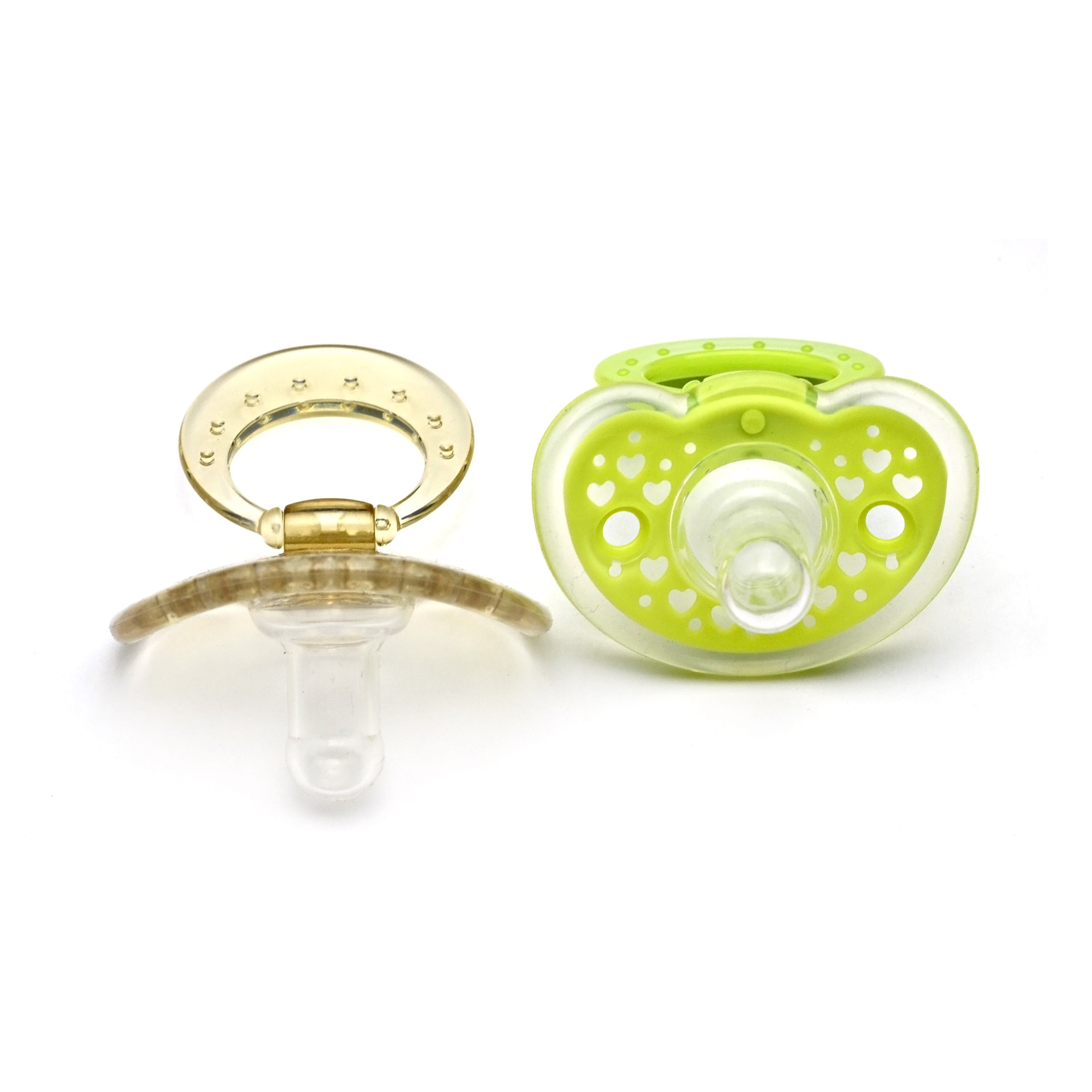 婴儿硅胶安抚奶嘴全硅胶圆头母指玩嘴可配链条 可配防尘盖