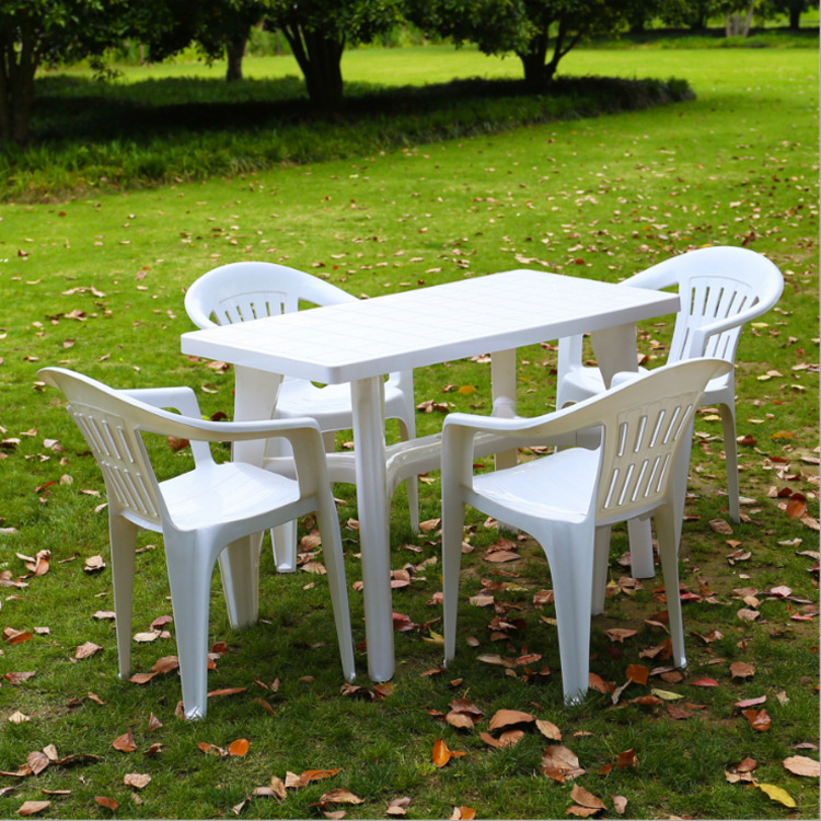 厂家标配夏季户外塑料桌椅组合啤酒大排档烧烤椅餐桌沙滩桌椅批发