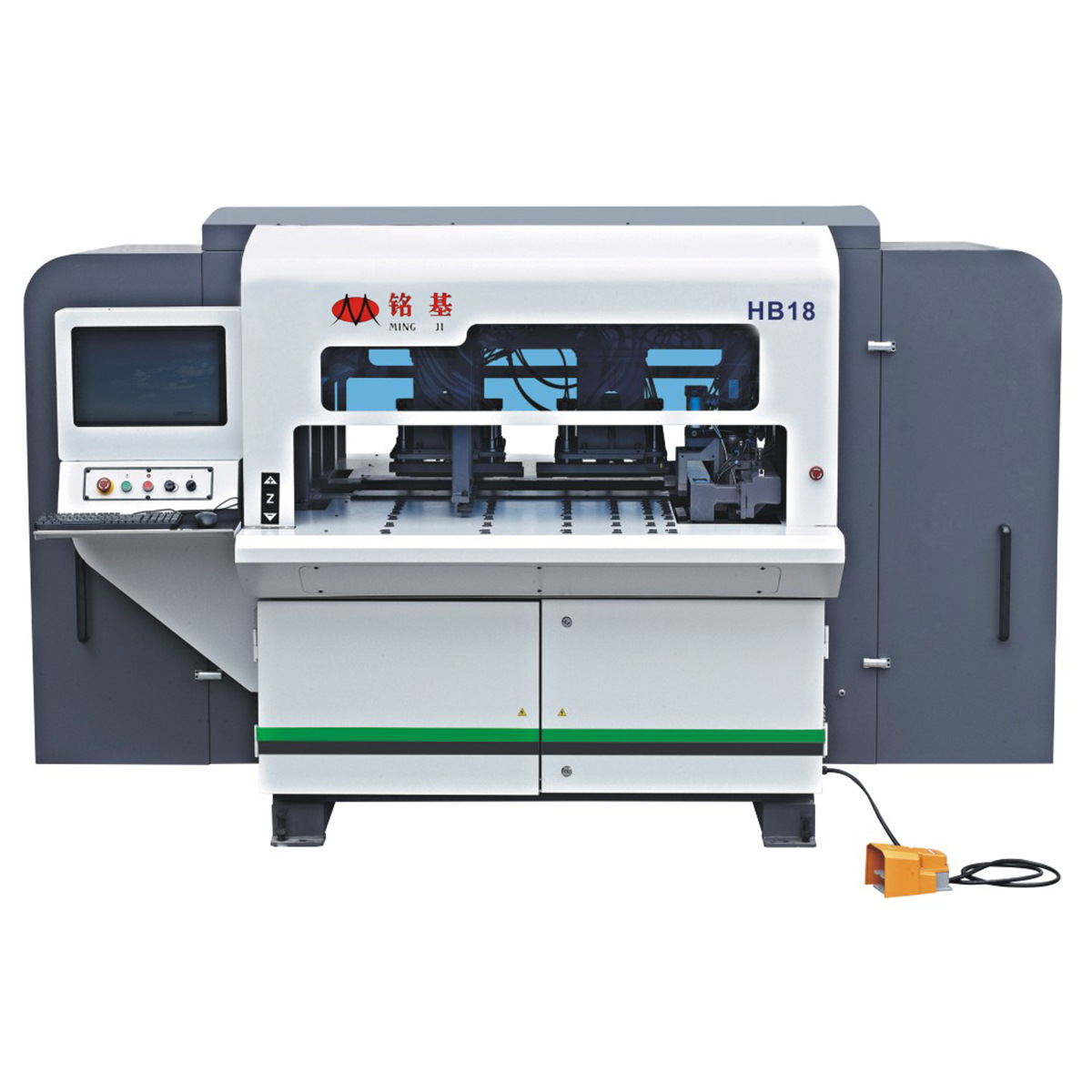 铭基供应数控五面钻孔机 全自动五面钻孔拉槽一体机