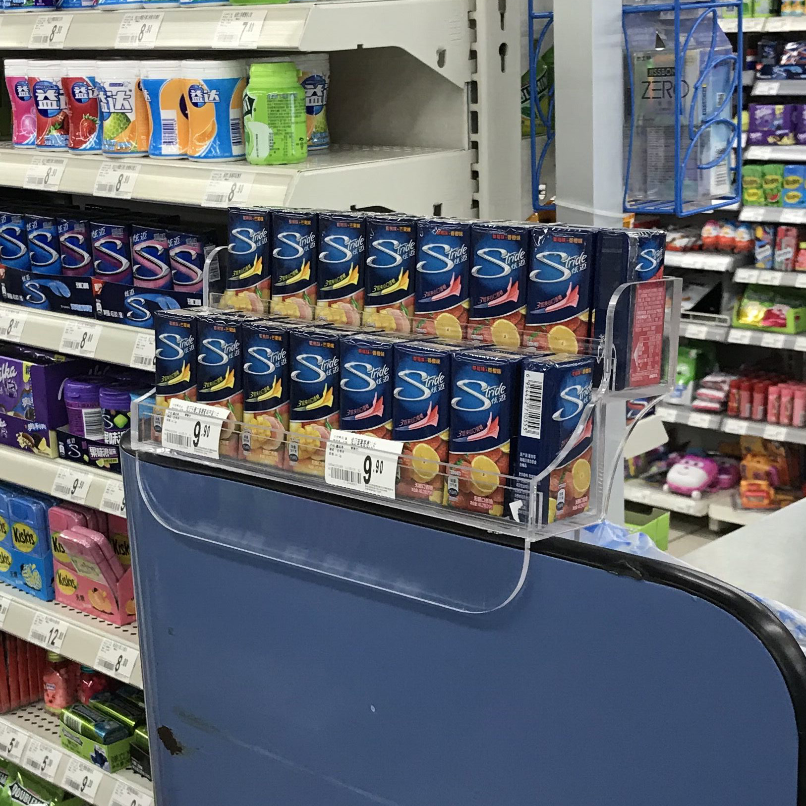 收银台口香糖展示架 超市口香糖促销架 亚克力陈列架 定制加工