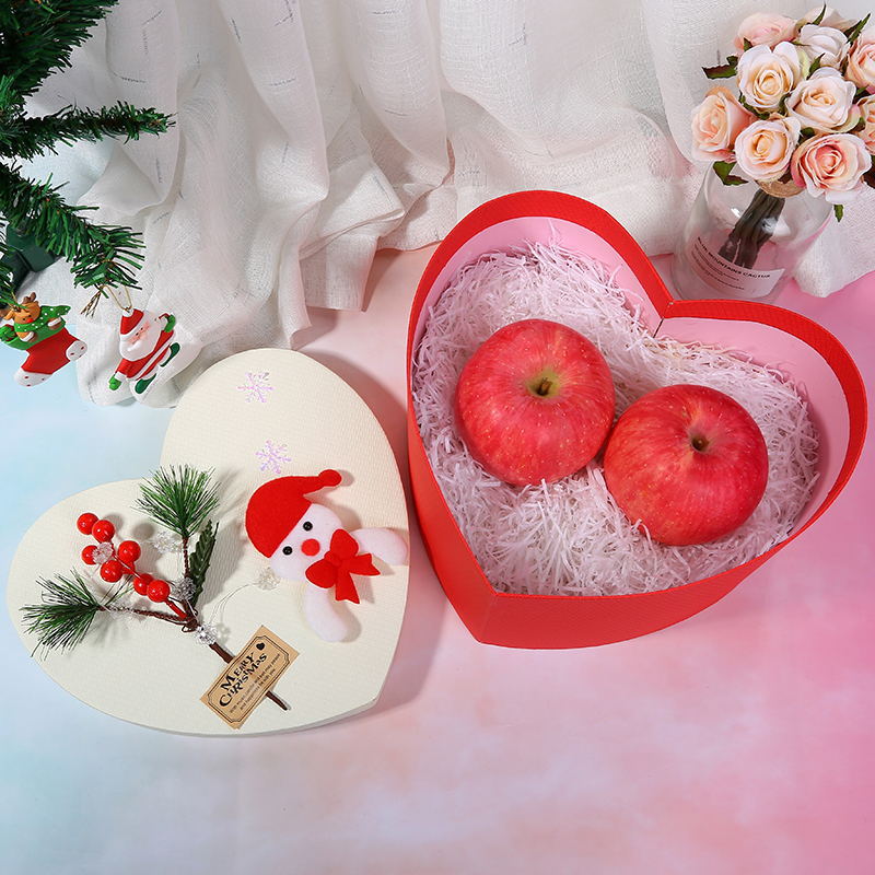 创意爱心发光圣诞节平安夜苹果盒平安果包装盒圣诞树礼物盒定制