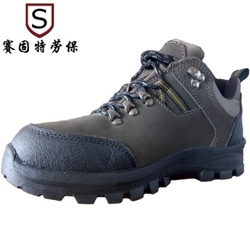 厂家跨境劳保鞋 注射双色pu底 钢头钢底电绝缘耐油防滑功能鞋