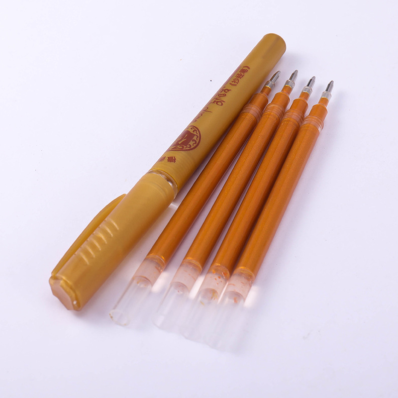 Golden Refill Copywriting Practice Pen Buddha Fountain Pen with Gold Nib Various Combinations Golden Set Writing Replacement Refill Large Capacity