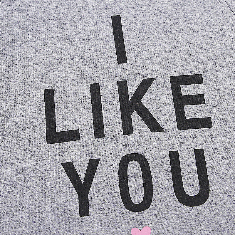 2018夏季宝宝字母短袖平角连体哈衣 婴幼儿潮流爬行服 i like you