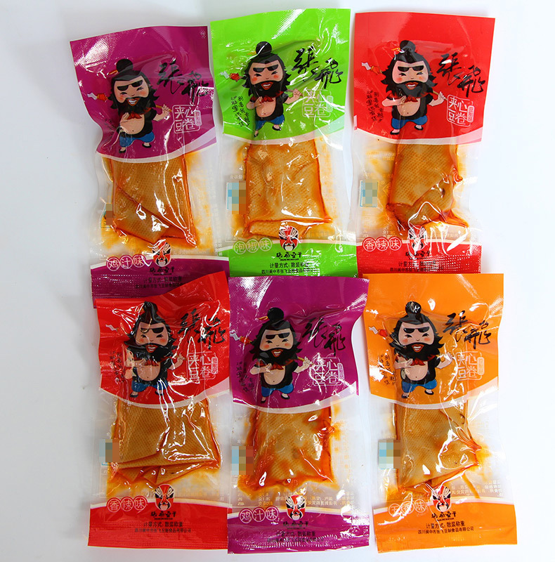 张飞豆腐干 香菇夹心豆卷 豆干香辣五香味四川特产小包装零食1斤