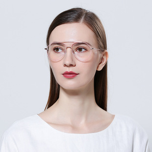 新款女士时尚眼镜框 多边形平光镜时尚复古眼镜 文艺清新眼镜架