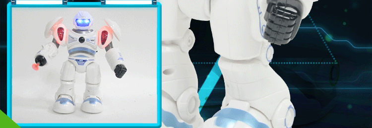 第二代太空战警儿童玩具智能软弹仿真太空战警走路带灯光机器人