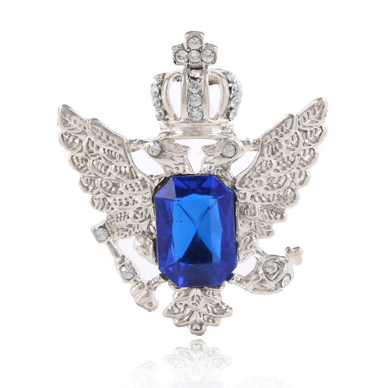 韩版创意海洋宝石天使翅膀皇冠胸针 时尚百搭披肩衣领针别针衣饰