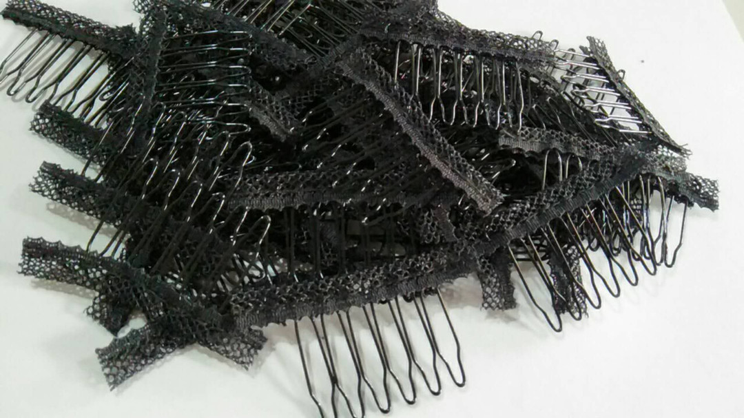 假发辅料6齿网帽卡子网帽梳假发专用网帽接发卡子wig cap clips