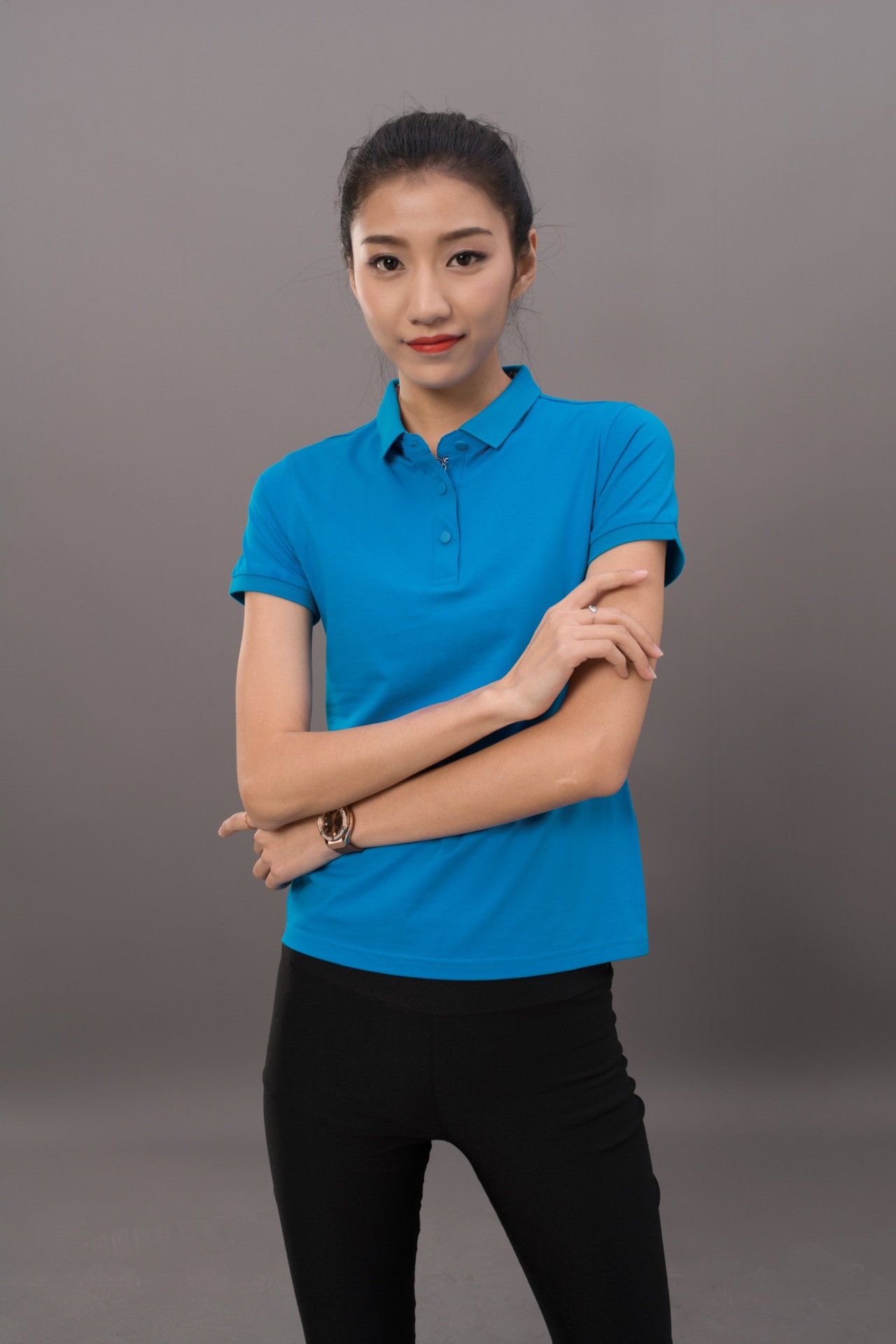 韩领2019新款polo衫 翻领广告衫diy工厂服装印字刺绣工作服