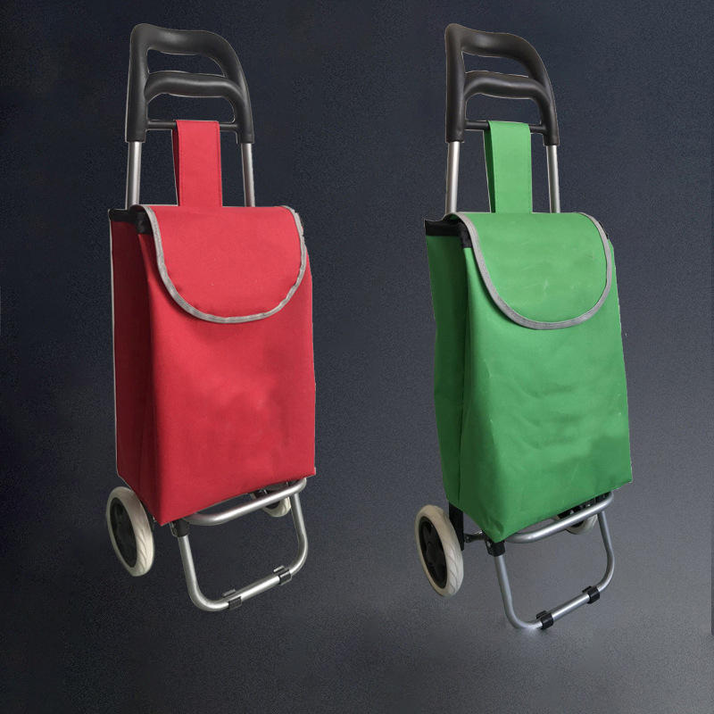 弯手柄二轮购物爬楼车老人买菜手拉车便携式折叠购物车厂家批发