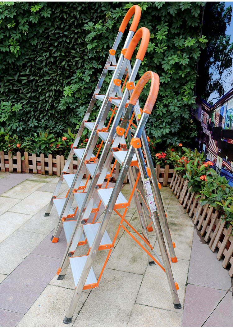 人字梯 加厚扶手折叠不锈钢人字梯 折叠式扶梯多功能铝合金梯子