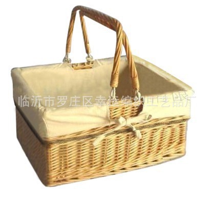 Linyi Lucky Woven Exclusive for Wicker Vegetables Fruit Basket All Kinds of Wicker Storage Basket Factory Meal Basket Non-Cane Basket