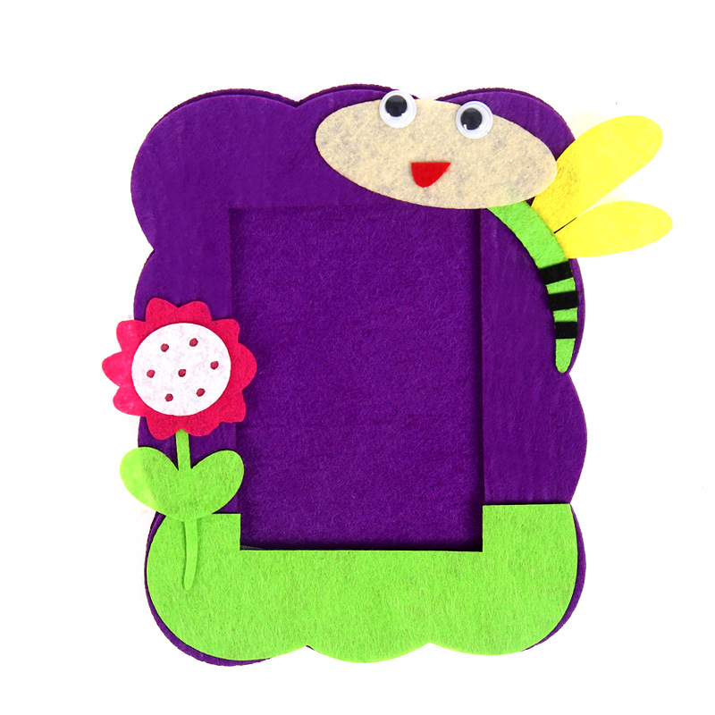 无纺布相框拼贴相框 免剪材料 儿童布艺不织布手工diy制作材料包_沙沙